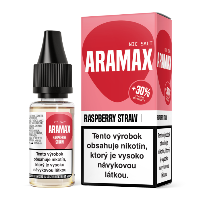 10 ml Raspberry Straw Aramax Salt e-liquid - 10 mg/ml