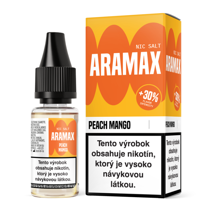 10 ml Peach Mango Aramax Salt e-liquid - 20 mg/ml