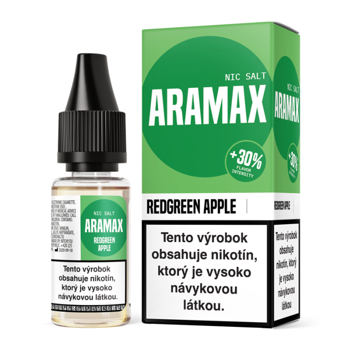 10 ml Redgreen Apple Aramax Salt e-liquid - 20 mg/ml