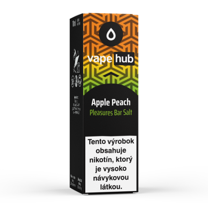 10 ml Apple Peach Vapehub Pleasures Bar Salt e-liquid - 20 mg/ml