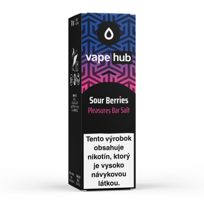 10 ml Sour Berries Vapehub Pleasures Bar Salt e-liquid - 10 mg/ml
