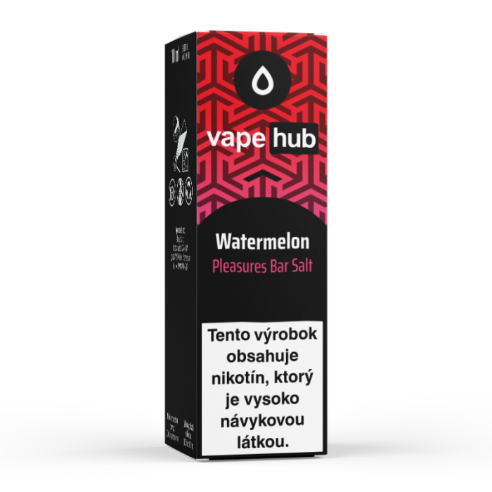 10 ml Watermelon Vapehub Pleasures Bar Salt e-liquid - 10 mg/ml