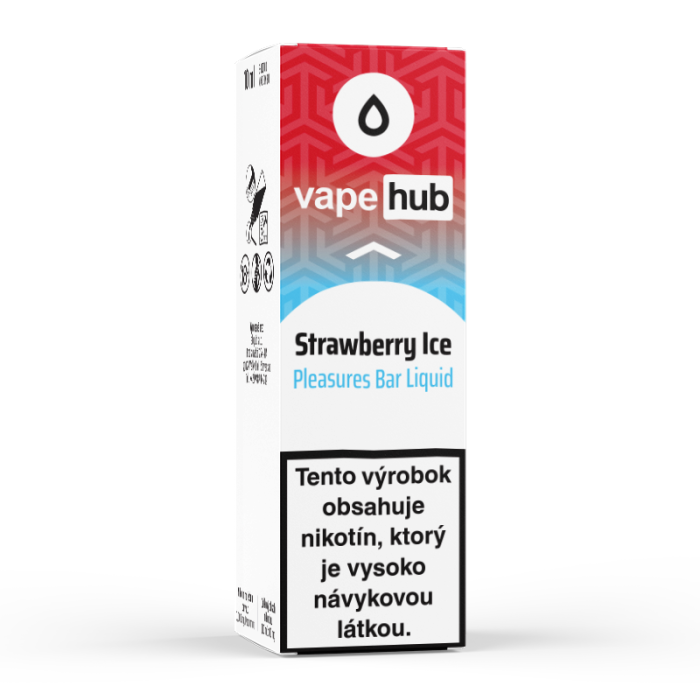 10 ml Strawberry Ice Vapehub Pleasures Bar e-liquid - 6 mg/ml