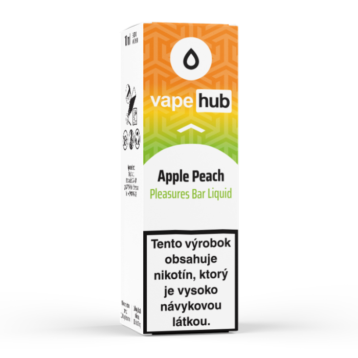 10 ml Apple Peach Vapehub Pleasures Bar e-liquid - 12 mg/ml