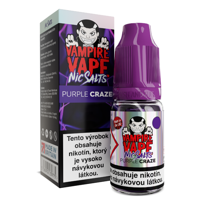 10 ml Purple Craze Nic Salts Vampire Vape e-liquid - 20 mg/ml