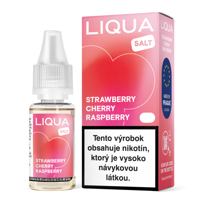 10 ml Strawberry Cherry Raspberry Liqua Salt e-liquid - 20 mg/ml
