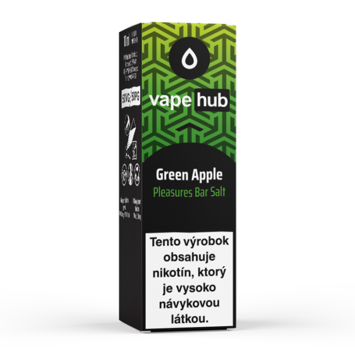 10 ml Green Apple Vapehub Pleasures Bar Salt e-liquid - 20 mg/ml