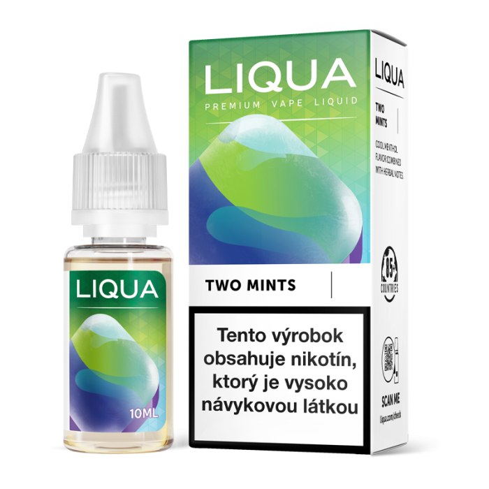 10 ml Two Mints Liqua e-liquid - 0 mg/ml