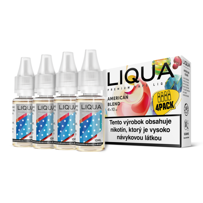 4x10 ml American Blend Liqua e-liquid - 12 mg/ml