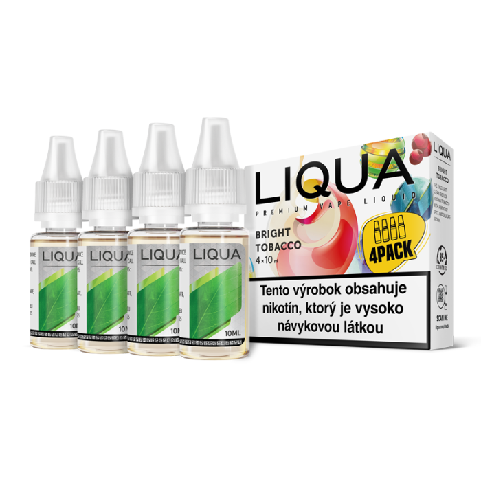 4-PACK Bright Tobacco Liqua e-liquid - 6 mg/ml